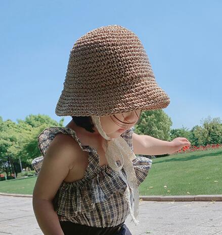 ★2023年新作★キッズ帽子★親子帽子★草編み帽子★夏対策★日除け★