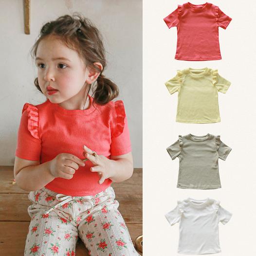 2023夏新品★子供服　トップス　半袖　90-150cm★4色