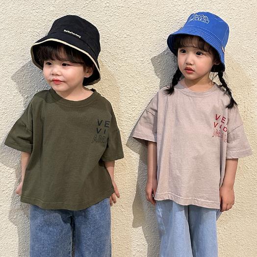 2023夏新品★子供服　トップス　半袖　80-150cm★2色
