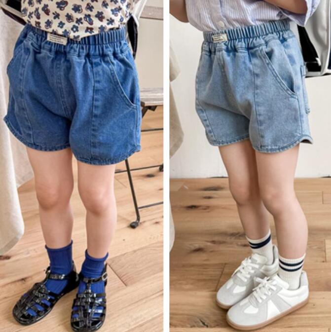子供服★ショートパンツ★ボトムス★韓国風子供服★キッズ★男女兼用★デニム★2色★80-130CM