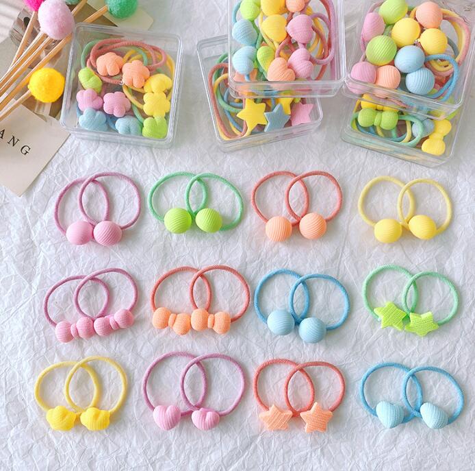 子供用★キッズ★髪飾り★まとめ髪用★ヘアアクセサリー★ヘアゴム★10枚入り★多色