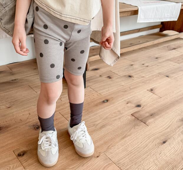 子供服★ハーフパンツ★レギンス★韓国風子供服★キッズ女の子★水玉★2色★80-130CM