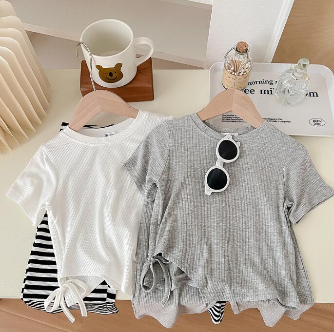 子供服★セットアップ★トップス+ズボン★韓国風子供服★キッズ女の子★無地★3色★90-140CM