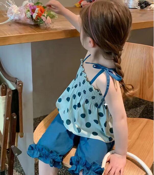 子供服★トップス+ズボン★セットアップ★韓国風子供服★キッズ女の子★袖なし★90-140CM