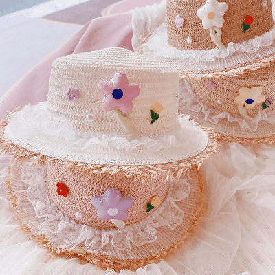 ハワイ 春夏 大人も子供 ストローハット 麦わら帽子 日焼け止め 親子帽子 草編み ビーチ海 カンカン帽