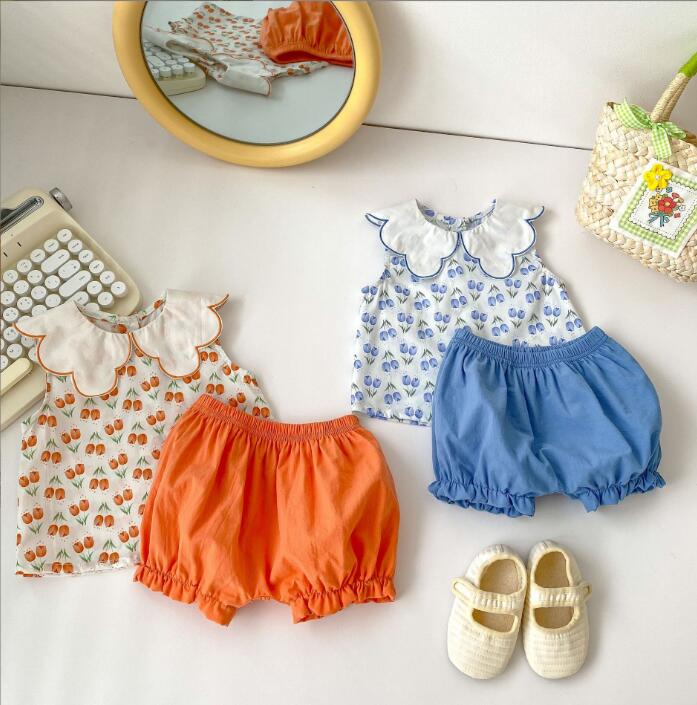 2023★春夏新作★韓国風子供服★トップス+ズボン2セット★2色66-100CM