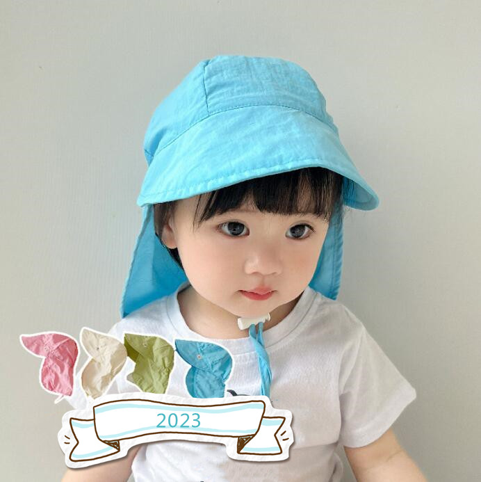 子供用★帽子★バケットハット★キッズ★男女兼用★日焼け防止★ネックカバー★4色