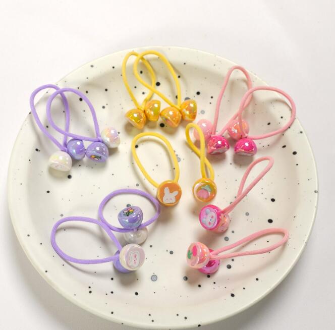 子供用★キッズ★髪飾り★まとめ髪用★ヘアアクセサリー★2枚入り★ヘアゴム★多色