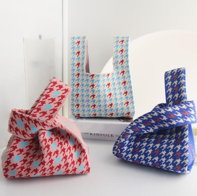 バッグ★レディース★トートバッグ★ハンドバッグ★ニットバッグ★大容量★3色