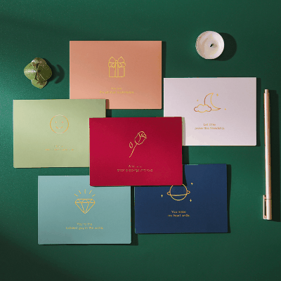 ラッピング ギフト 祝い グリーティングカード 折りたたみ式 メッセージ 父の日 封筒封口貼 レトロ