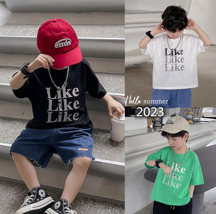 子供服★Tシャツ★トップス★韓国風子供服★キッズ男の子★半袖★3色★90-140CM