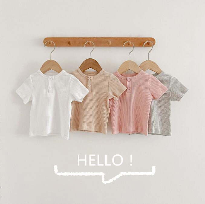 子供服★トップス★Tシャツ★韓国風子供服★ベビー★男女兼用★無地★4色★66-100CM