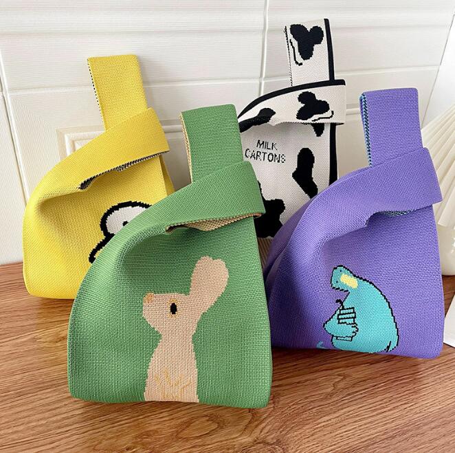 新登場★レディースバッグ　ニット　収納袋★17色