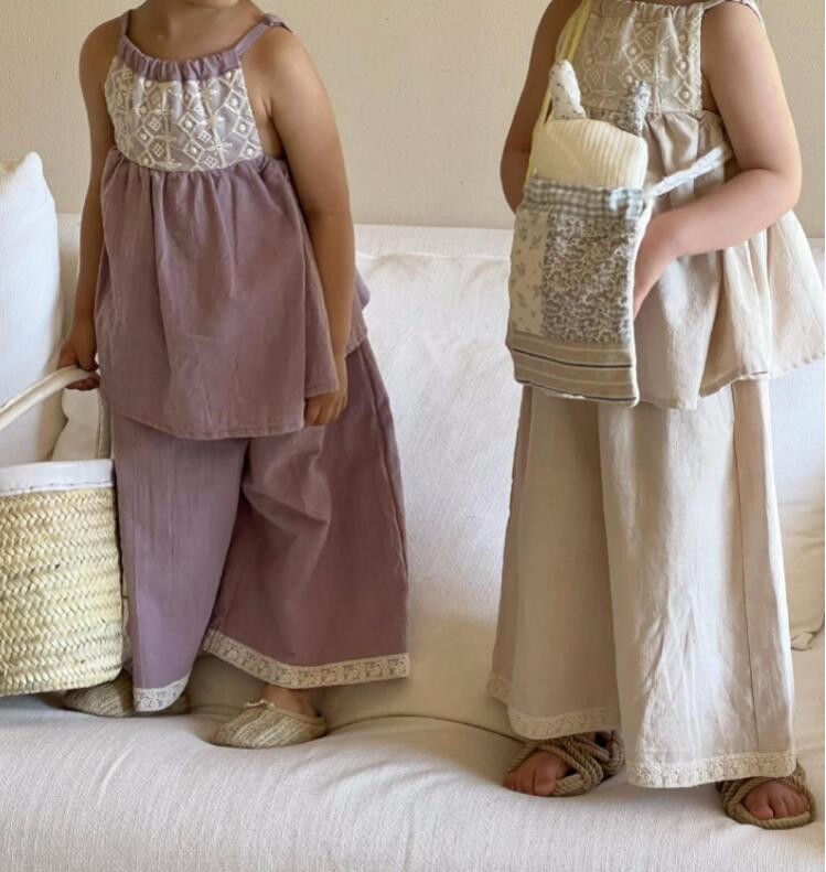 2023★春夏新作★韓国風子供服★トップス+ズボン2セット★2色80-140CM