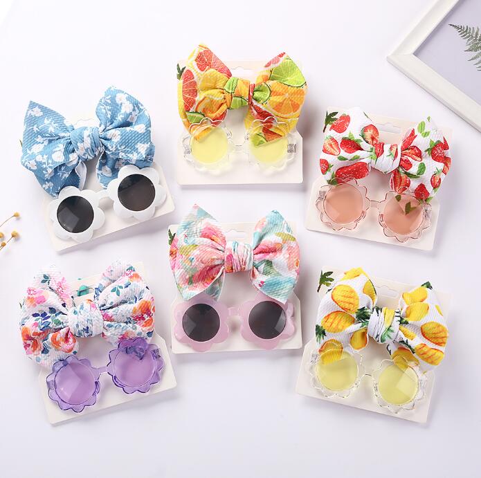 メガネ+ヘアバンド★日焼け防止★キッズ★子供用★サングラス★可愛い★11色