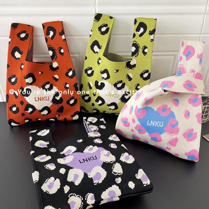 バッグ★レディース★トートバッグ★ハンドバッグ★ニットバッグ★大容量★4色