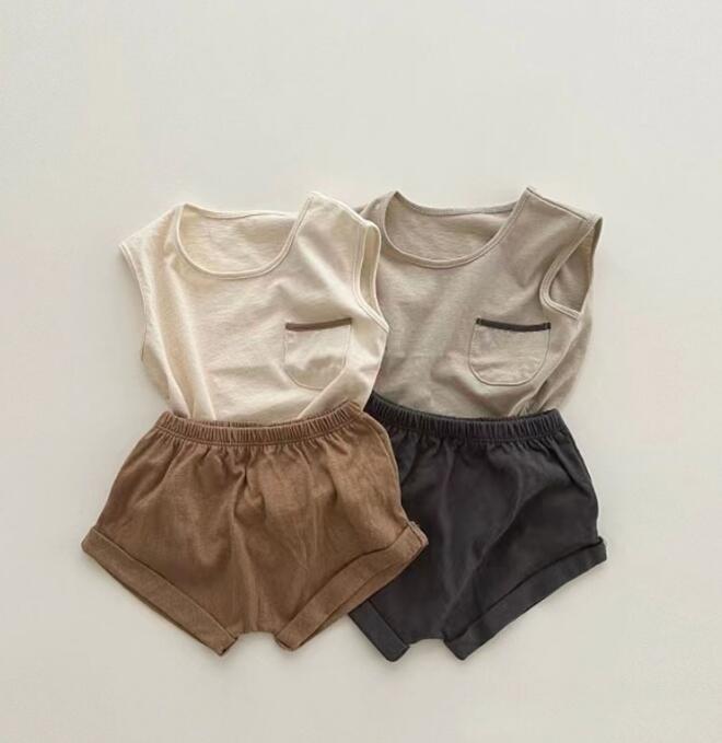 2023★春夏新作★韓国風子供服★トップス+ズボン2セット★2色73-100CM