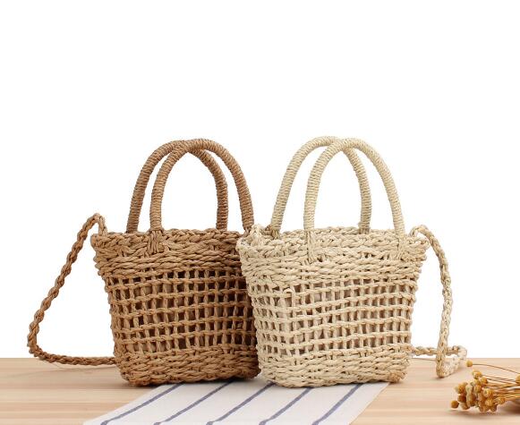 新登場★レディースバッグ　草編みバッグ★2色