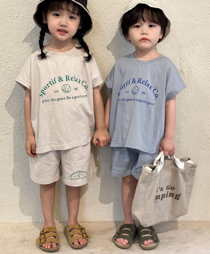 2023★春夏新作★韓国風子供服★トップス+ズボン2セット★2色80-150CM