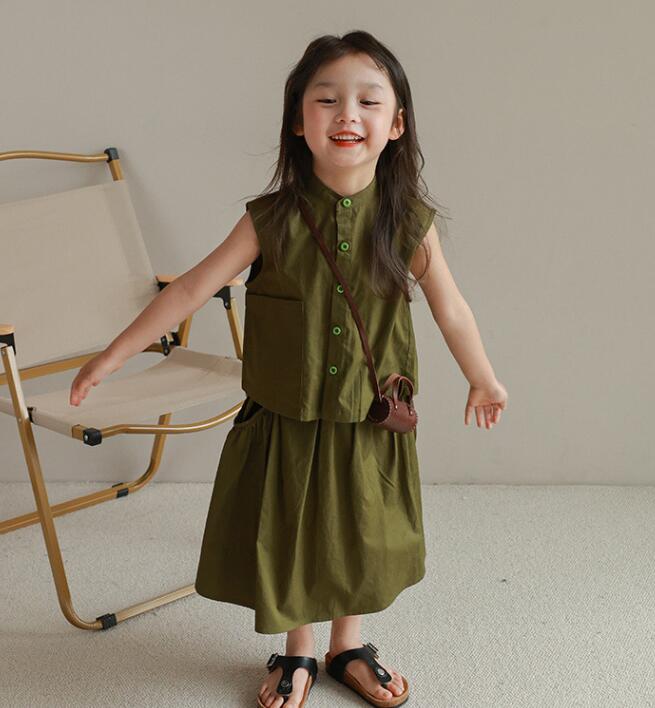 2023新品★子供服　トップス+スカート　セット★90-140cm★