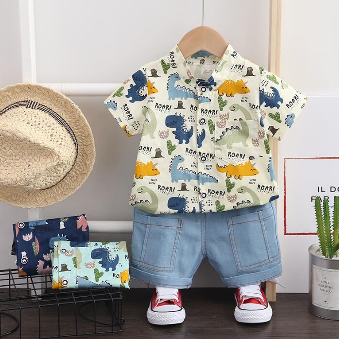 子供服★トップス+パンツ★セットアップ★韓国風子供服★キッズ★ダイナソー★5色★80-110CM