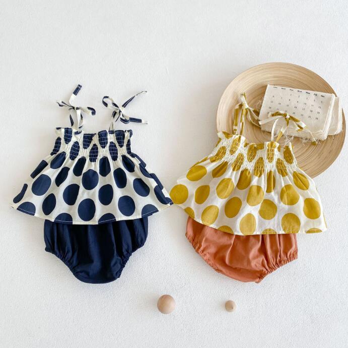 子供服★トップス+パンツ★セットアップ★袖なし★韓国風子供服★ベビー★2色★66-90CM