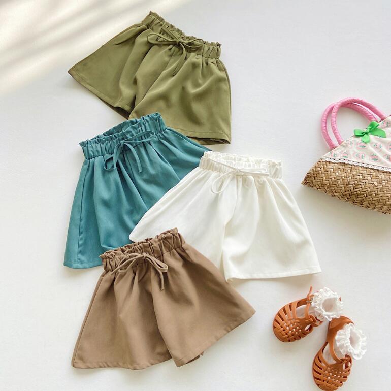 子供服★パンツ★ショートパンツ★韓国風子供服★キッズ女の子★無地★4色★90-140CM