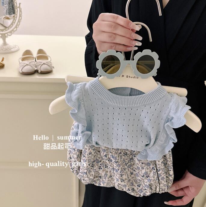 2023年★子供服　トップス+ショートズボン　セット★80-130cm★