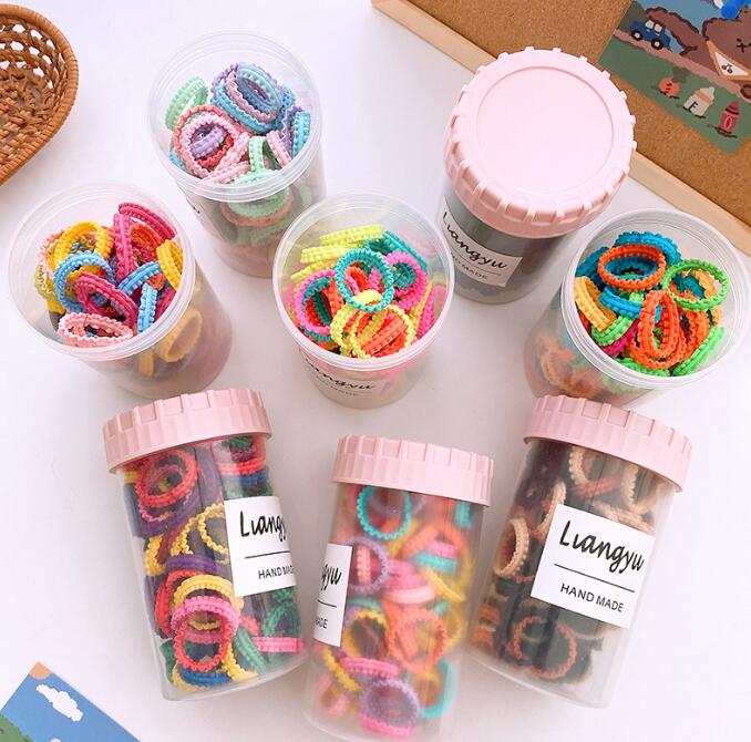 髪飾り★まとめ髪用★ヘアアクセサリー★子供用★キッズ女の子★ヘアゴム★100枚入り★8色