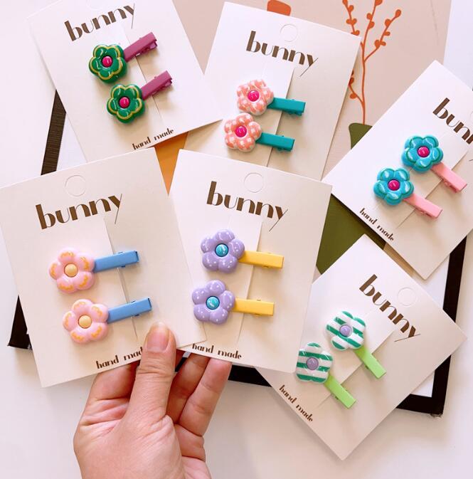 髪飾り★まとめ髪用★ヘアアクセサリー★子供用★キッズ女の子★ヘアピン★2枚入り★多色