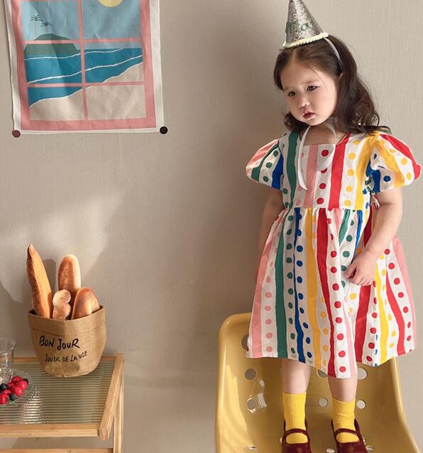 子供服★ワンピース★半袖★韓国風子供服★キッズ女の子★80-130CM