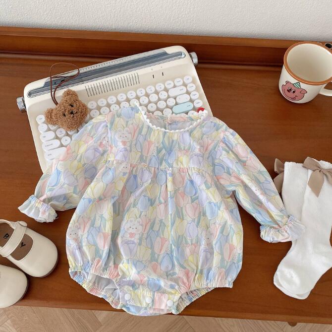 子供服★ロンパース★連体服★韓国風子供服★ベビー★花柄★可愛い★66-90CM