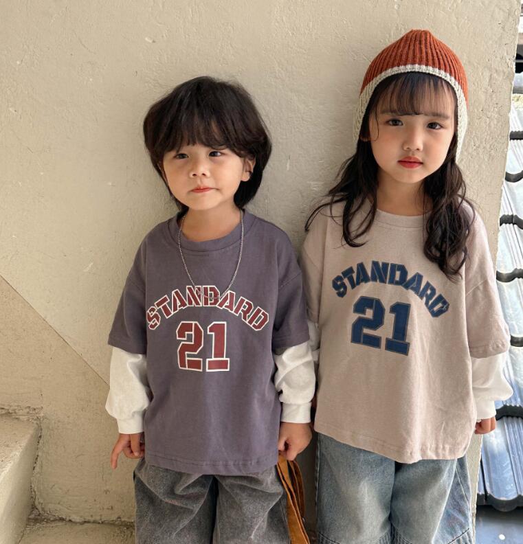 2023★春秋新作★韓国風子供服★Tシャツ★2色80-150CM