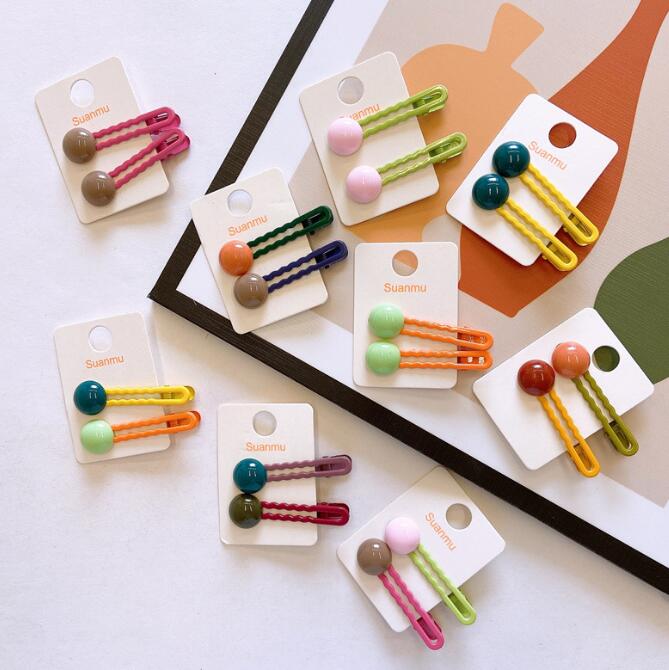 髪飾り★まとめ髪用★ヘアアクセサリー★子供用★キッズ★ヘアピン★2枚入り★多色