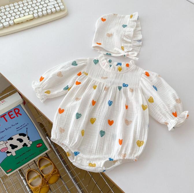 子供服★ロンパース+帽子★連体服★長袖★韓国風子供服★ベビー★可愛い★66-90CM