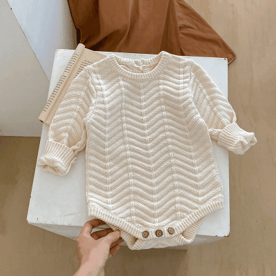 秋冬新作 ユニセックス 子供服 カバーオール 連体服 0-3歳 ニット セーター ロンパース 66-90