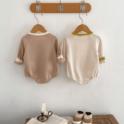 秋冬新作 ユニセックス 連体服 花柄 オシャレ ゆったり 無地 ロンパース カバーオール 66-90