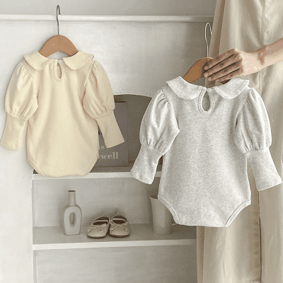 秋冬新作 ガールズ 連体服 ビショップ・スリーブ オシャレ ゆったり ロンパース カバーオール 66-90