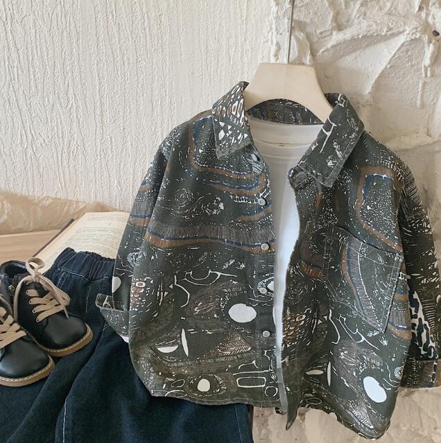 「2023秋」子供服★トップス★ワイシャツ★韓国風子供服★キッズ★格好いい★90-140CM