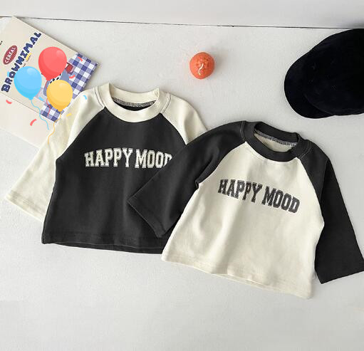 「2023秋」子供服★Tシャツ★長袖★トップス★韓国風子供服★ベビー★2色★66-100CM