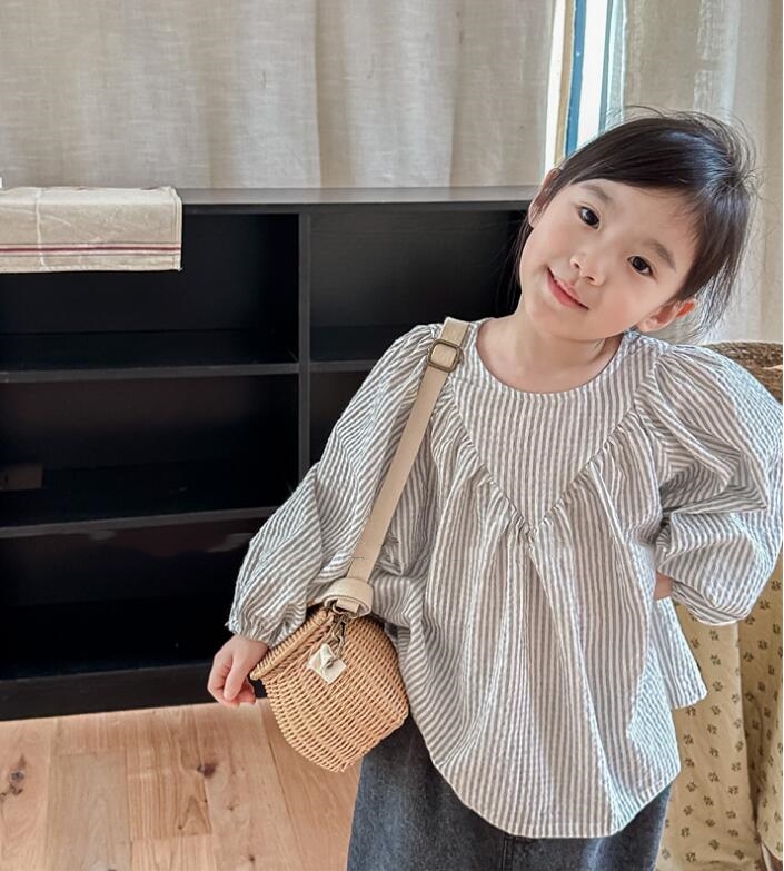 2023★春秋新作★韓国風子供服★シャツ★2色80-130CM