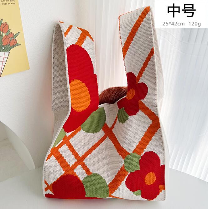 バッグ★レディース★トートバッグ★ハンドバッグ★ニットバッグ★大容量★「25*42CM」6色