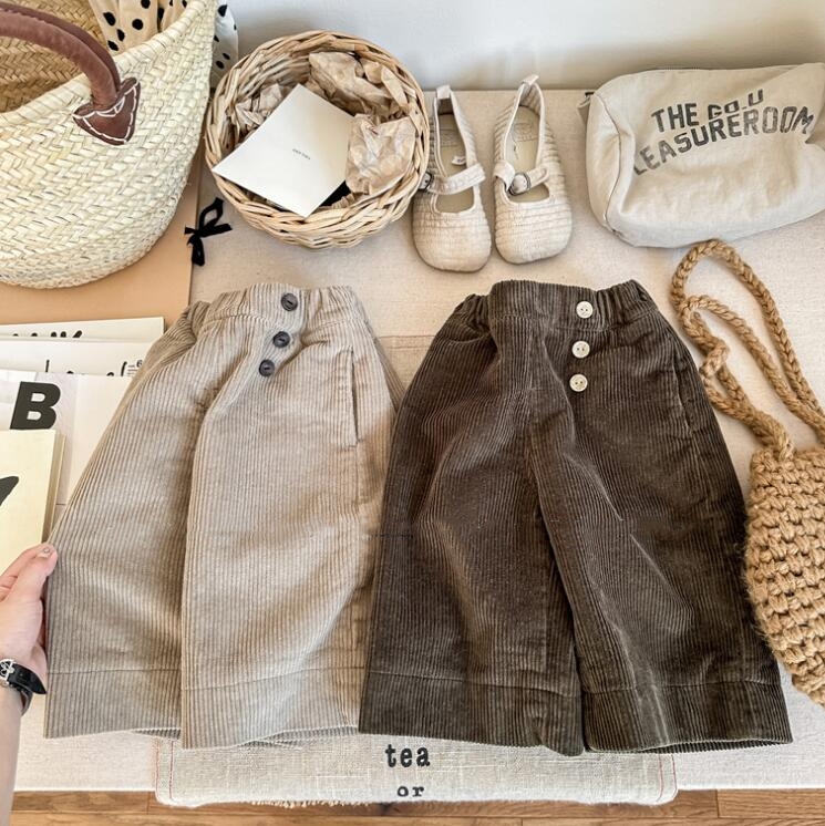 2023★春秋新作★韓国風子供服★ズボン★コーデュロイ★2色80-130CM