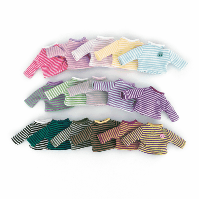 ドール用衣装 人形doll 着せ替え ob11/BJD/blythe/DDF/ymy/pd9/GSC Tシャツ 上着 ボーダー柄 20色