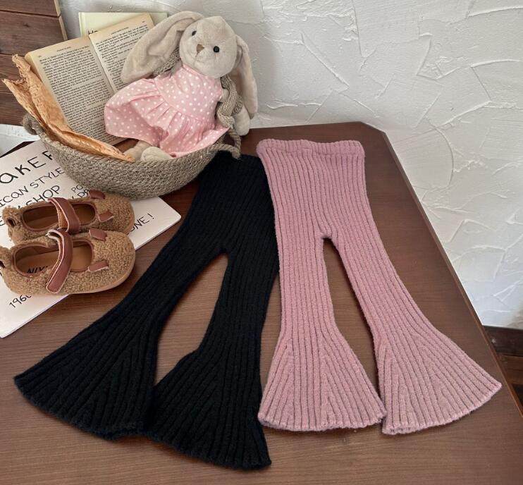 2023冬新品★子供服　厚手ニットズボン★90-150cm★2色