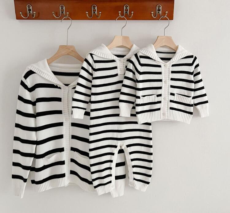2023秋冬新作★ベビー服&親子服　ニット連体服&カーディガン★66-100★