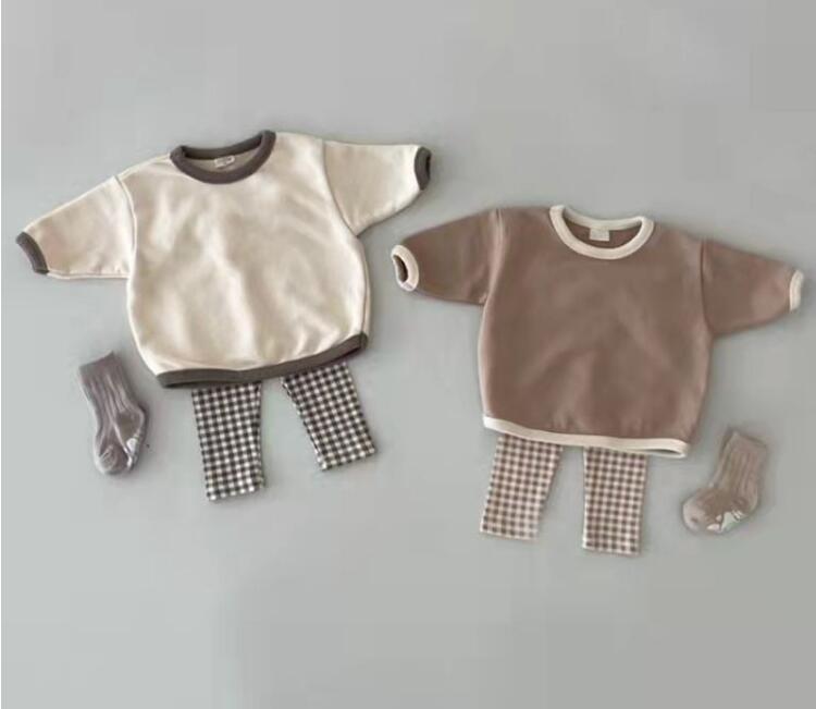 2023★春秋新作★韓国風子供服★トップス+ズボン2セット★2色73-100CM