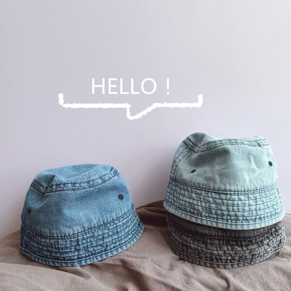 子供用★帽子★キッズ★男女兼用★バケットハット★デニム★カジュアル★3色
