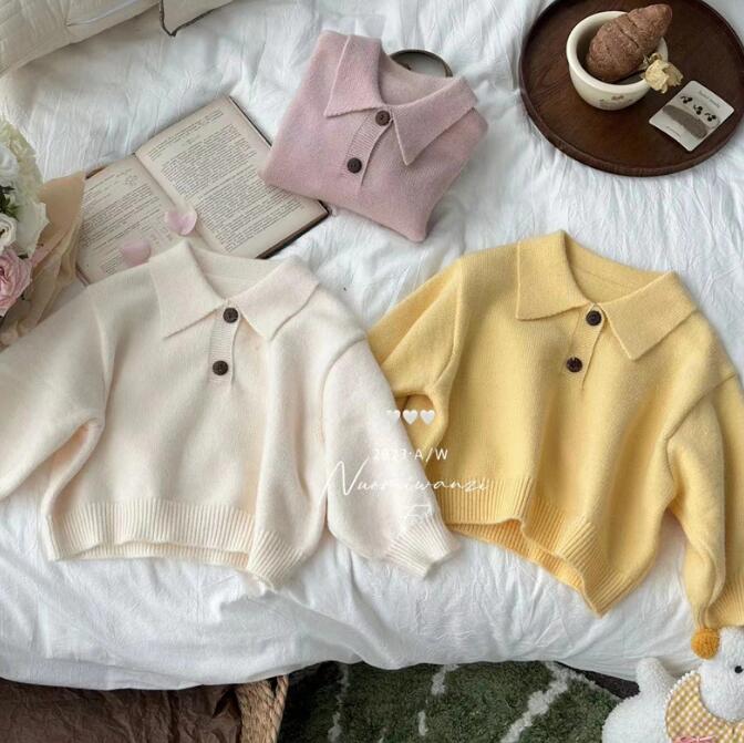 子供服★トップス★ニット★セーター★韓国風子供服★キッズ★3色★90-140CM