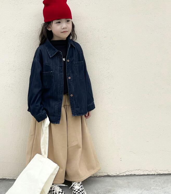 2023秋冬Y★子供服　厚手デニムコート★90-140cm★